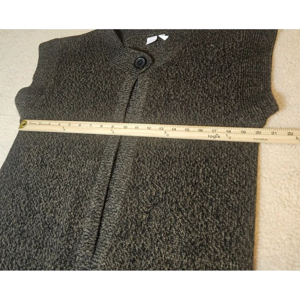 Bobbie Brooks Womens Sweater Vest 1X Brown‎ Knit Button Front Plus Sz Cozy Layer
